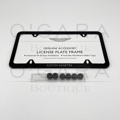 Aston Martin License Plate Frame Black