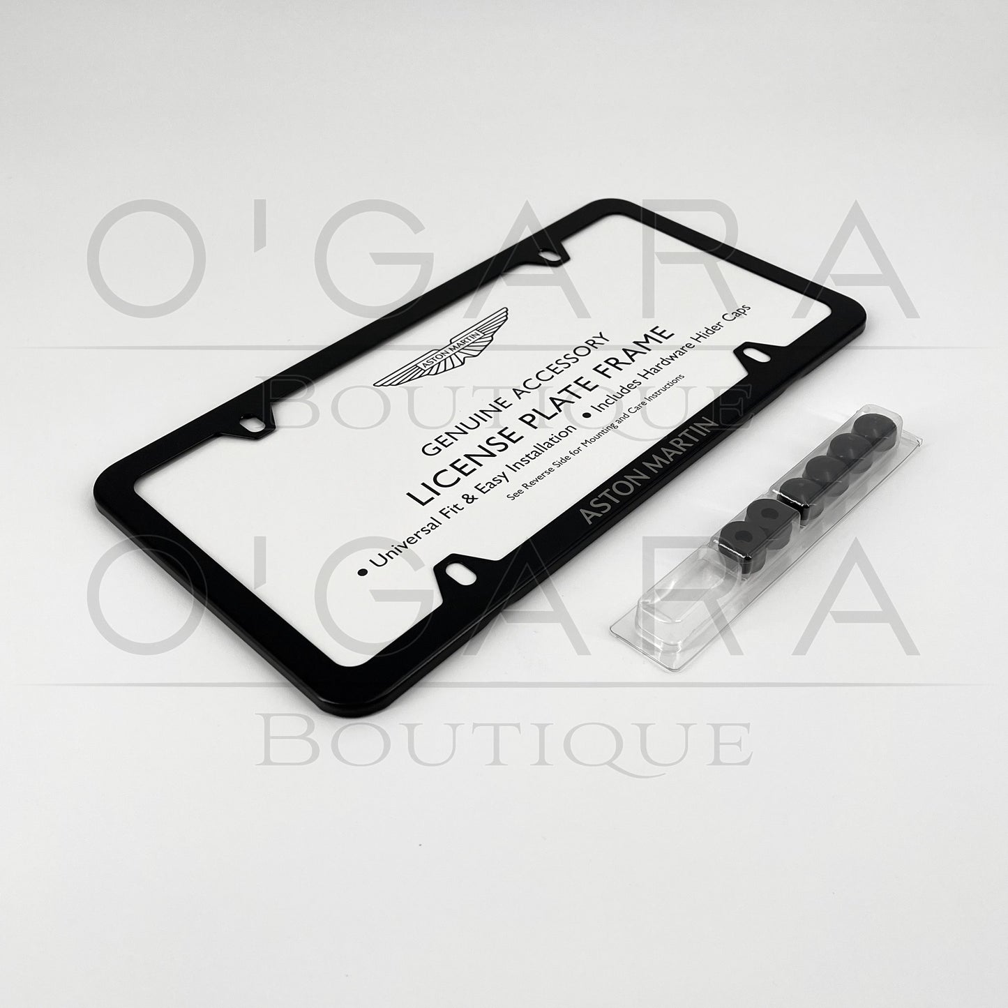 Aston Martin License Plate Frame Black