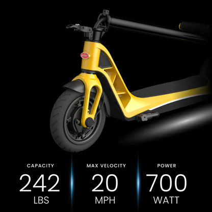 Bugatti 9" PRO Electric Foldable Scooter YELLOW