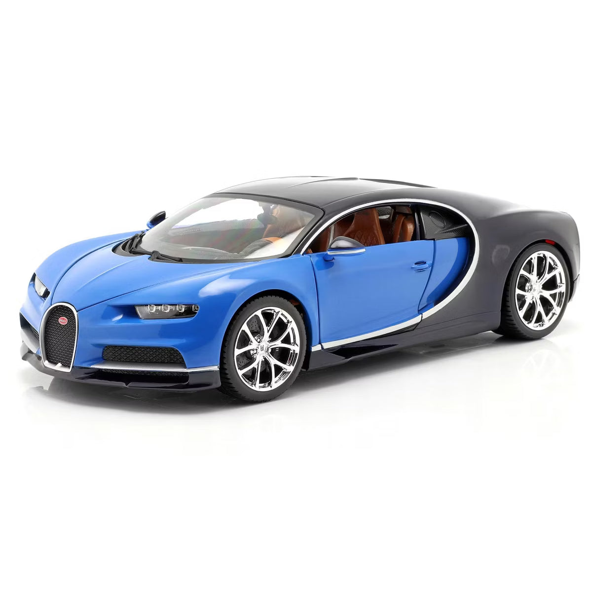 1:18 Bugatti Chiron Blue Diecast by BBurago