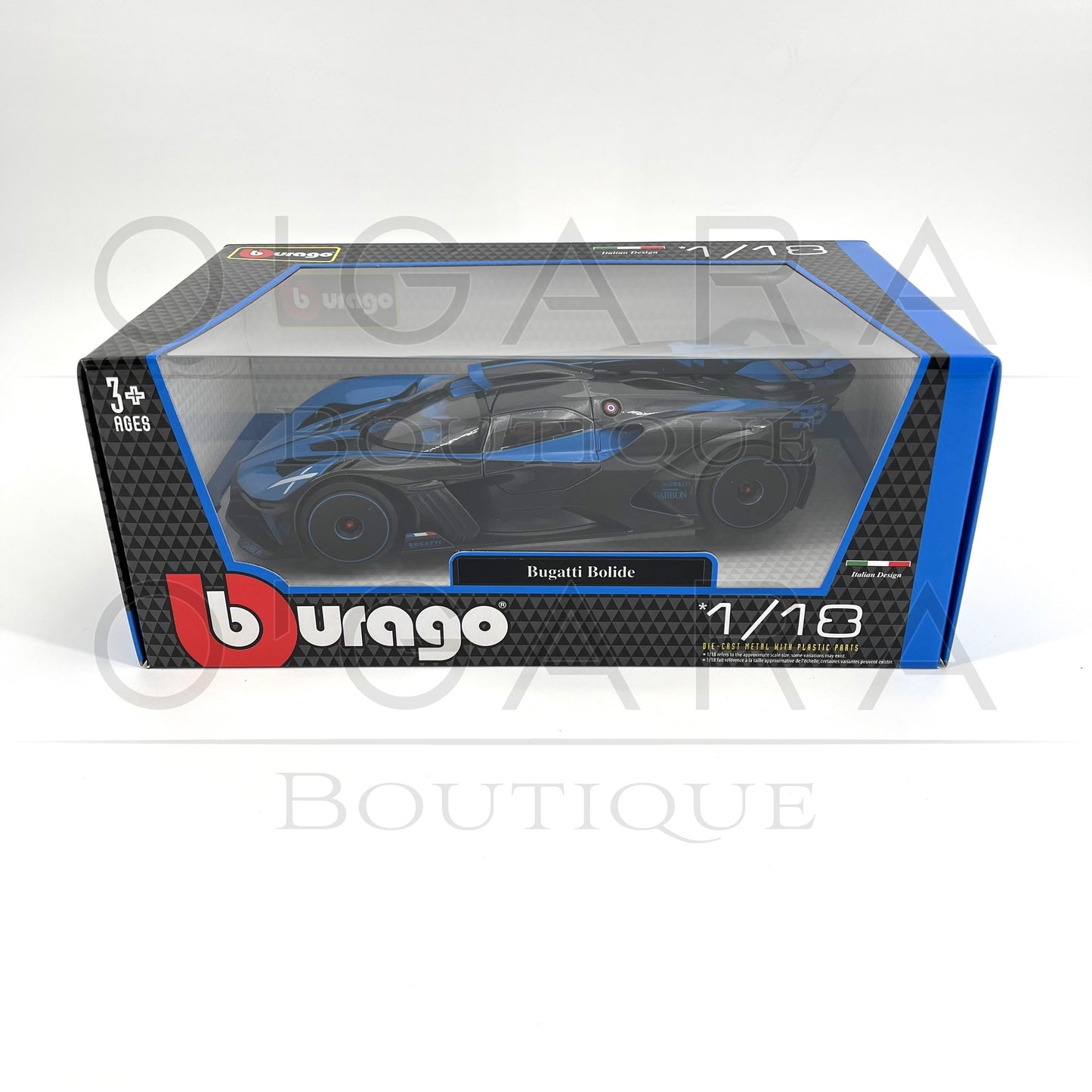 1:18 Bugatti Bolide Black Diecast by BBurago