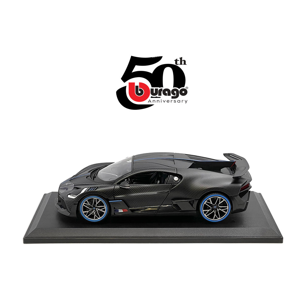 1:18 1/18 Bugatti Divo Diecast Carbon Fiber by Maisto BBurago Special Edition 50th Anniversary Racing Track Hypercar Supercar Toy Car Kids Children