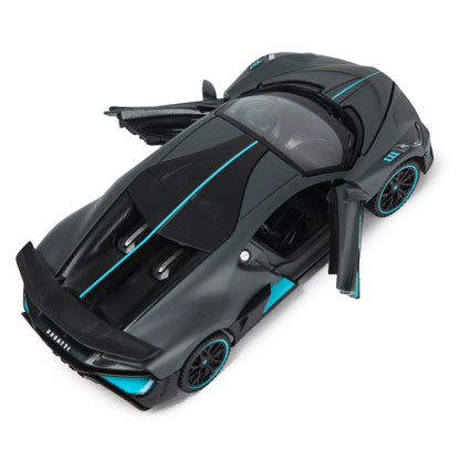 1:32 1/32 Scale Diecast Die Cast Bugatti Divo Grey Gray Rastar Special Edition Racing Track Hypercar Supercar Toy Car Kids Children Collectible Collectibles