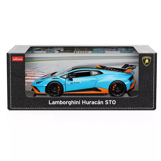 1:18 Lamborghini Huracan STO Blue Diecast by Rastar