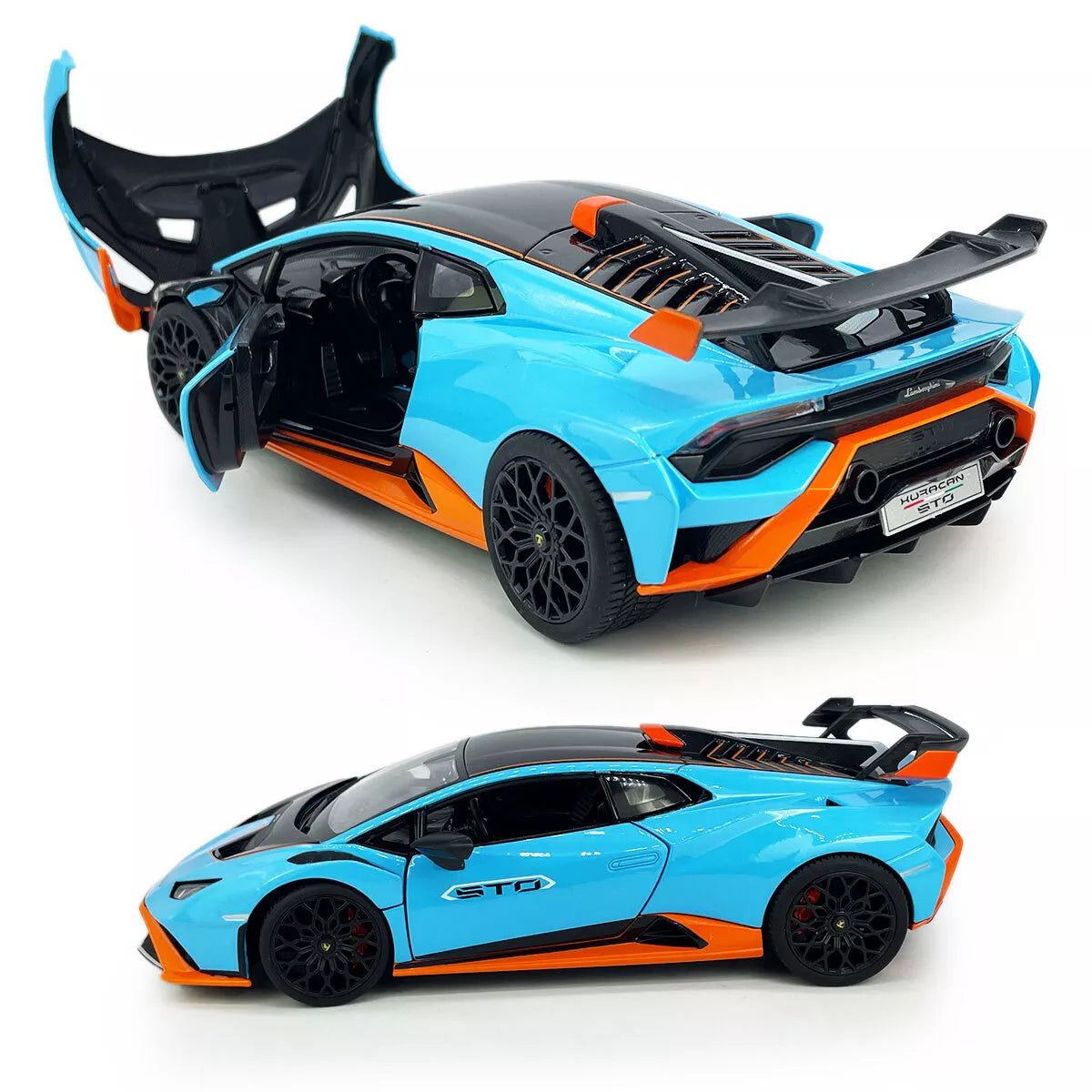 1:18 Lamborghini Huracan STO Blue Diecast by Rastar