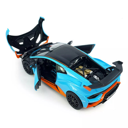 1:18 Lamborghini Huracan STO Blue Diecast by Rastar