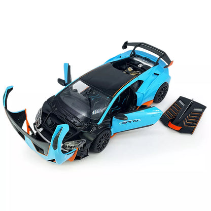 1:18 Lamborghini Huracan STO Blue Diecast by Rastar