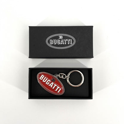 Bugatti Macaron Metal Keyring Red