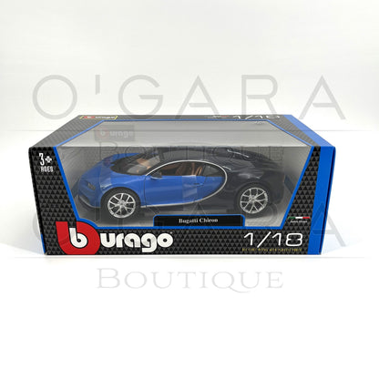 1:18 Bugatti Chiron Blue Diecast by BBurago