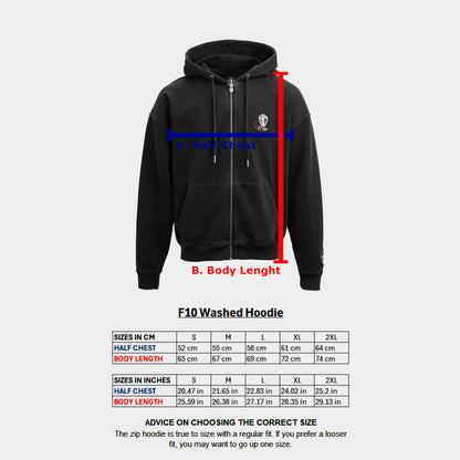 Koenigsegg F10 Washed Zip Hoodie