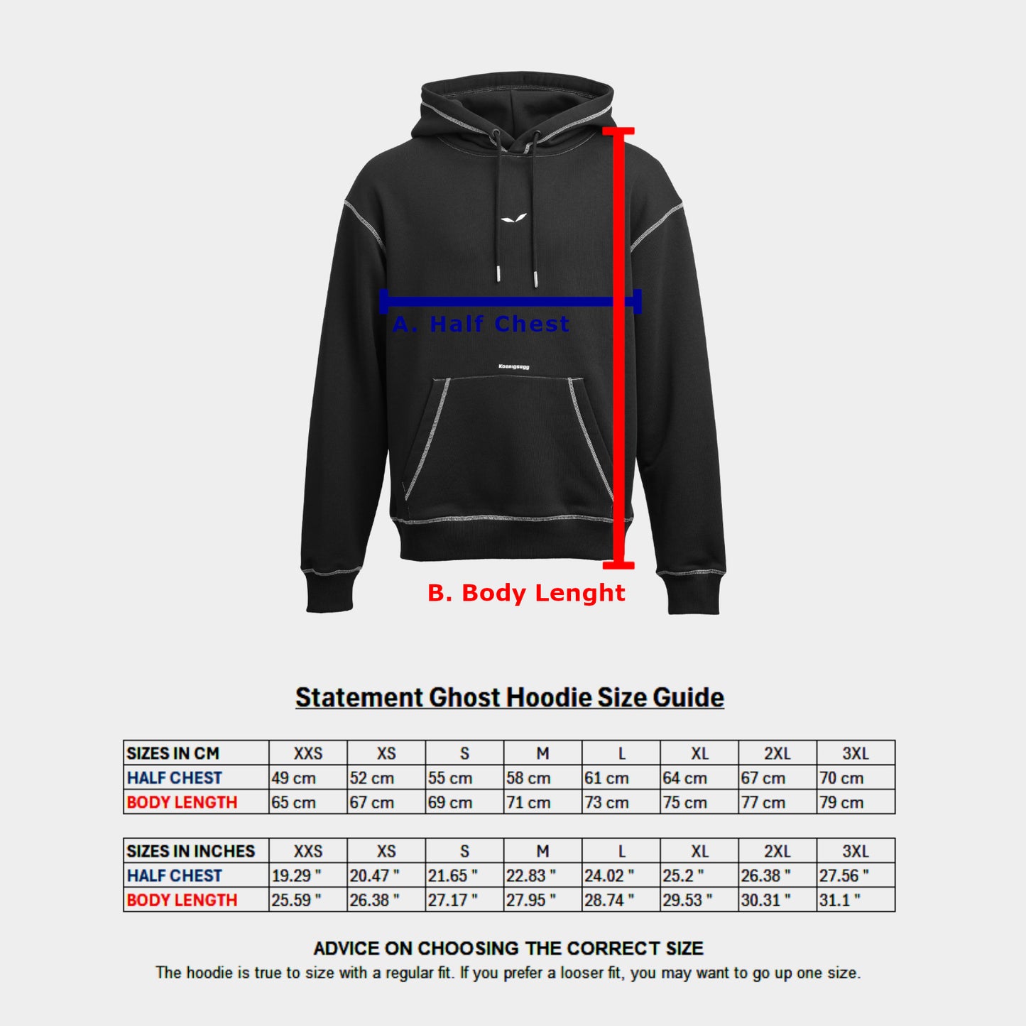 Koenigsegg Statement Ghost Hoodie Black