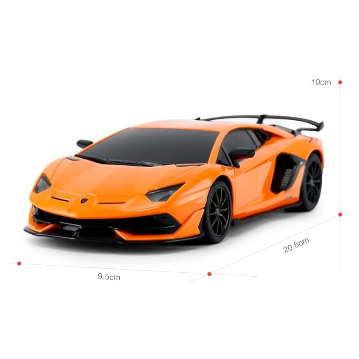 1:24 1/24 Scale RC Lamborghini Aventador SVJ Orange Radio Controlled Rastar Special Edition Racing Track Hypercar Supercar Toy Car Kids Children