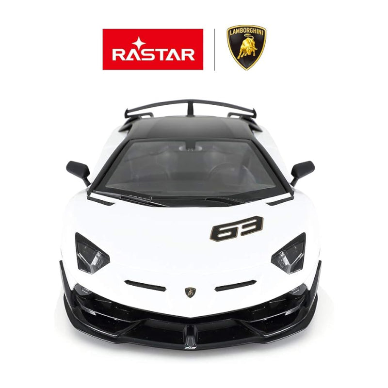 1:14 Scale RC Lamborghini Aventador SVJ RC White Large Racing Hypercar Supercar Radio Controlled Rastar Toy Car Kids Children