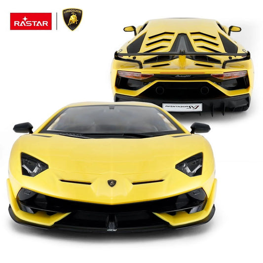 1:14 Scale RC Lamborghini Aventador SVJ RC Yellow Large Racing Hypercar Supercar Radio Controlled Rastar Toy Car Kids Children
