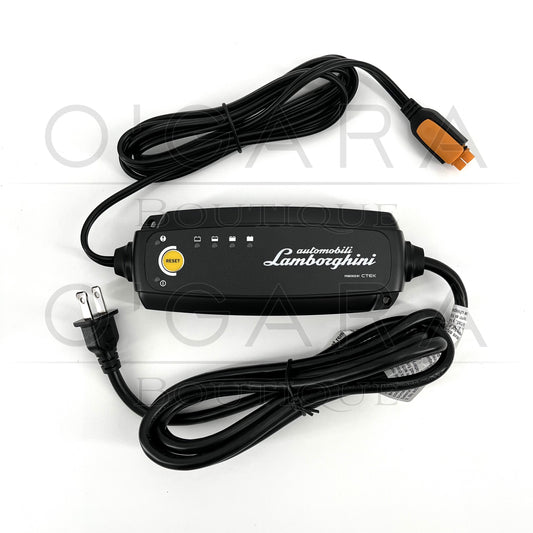 400093050D Lamborghini Battery Charger Urus Aventador Huracan Revuelto Temerario Murcielago Gallardo Diablo Countach Maintainer Genuine OEM Accessories Accessory Vehicle Trickle Travel Storage Park Parking Supercars Sportscar Maintenance Automatic Car Care Essential Essentials