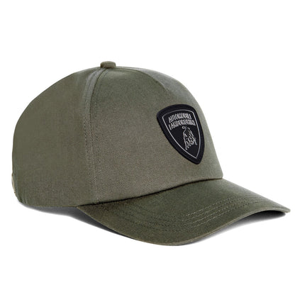 Lamborghini Black Shield Logo Cap Army Green