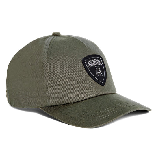 Lamborghini Black Shield Logo Cap Army Green