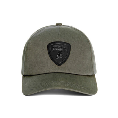 Lamborghini Black Shield Logo Cap Army Green