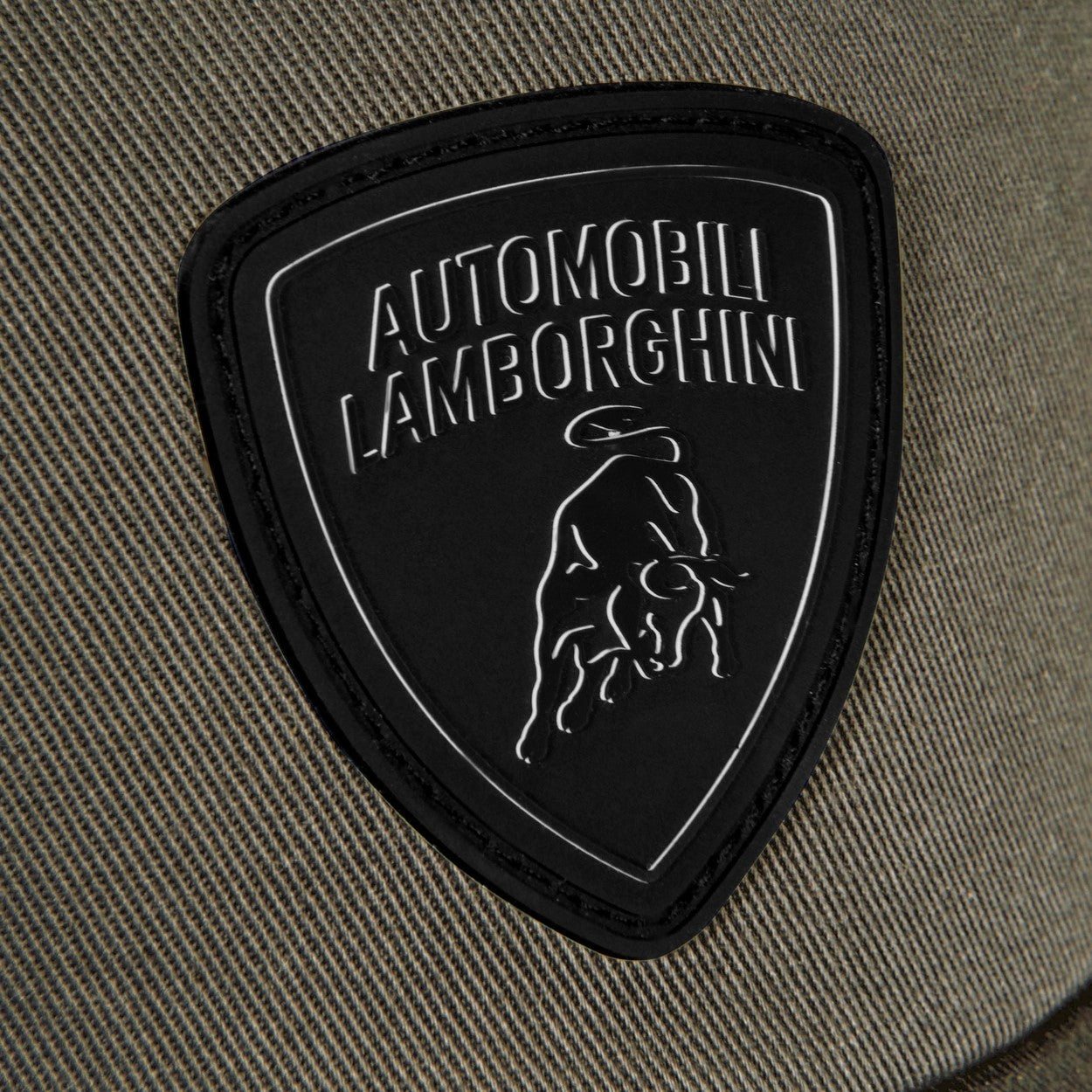 Lamborghini Black Shield Logo Cap Army Green