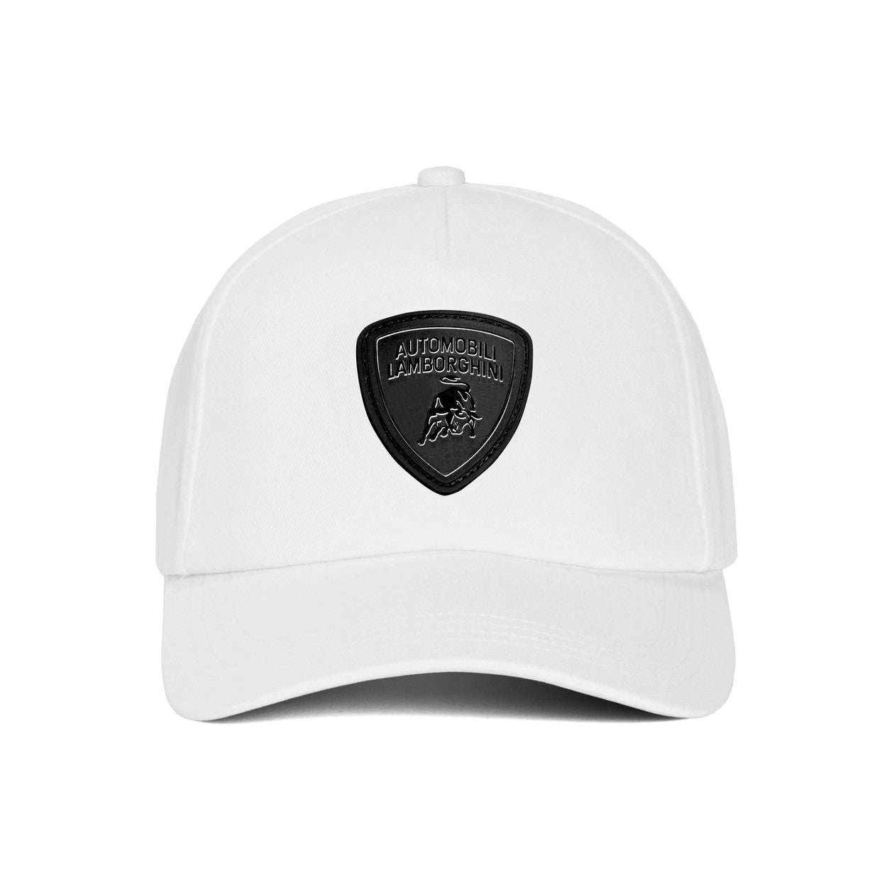 Lamborghini Black Shield Logo Cap White
