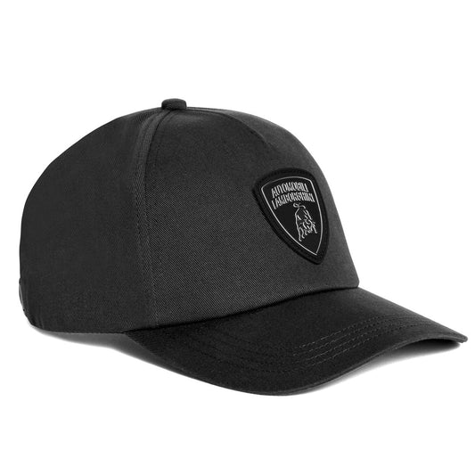 16573CCB000000 Lamborghini Black Shield Logo Cap Black Genuine