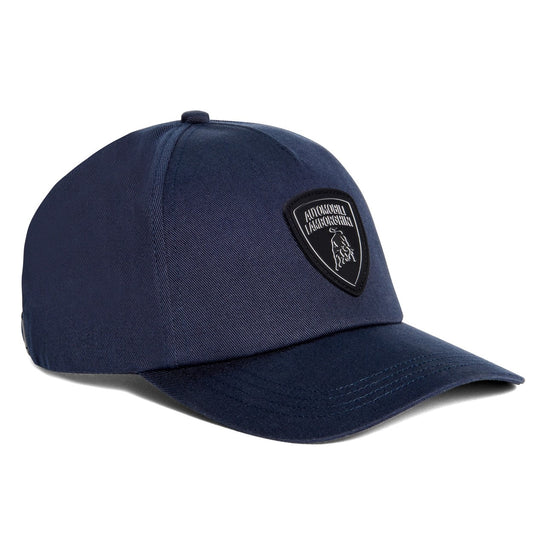 16573CCU095000 Lamborghini Black Shield Logo Cap Navy Genuine Official