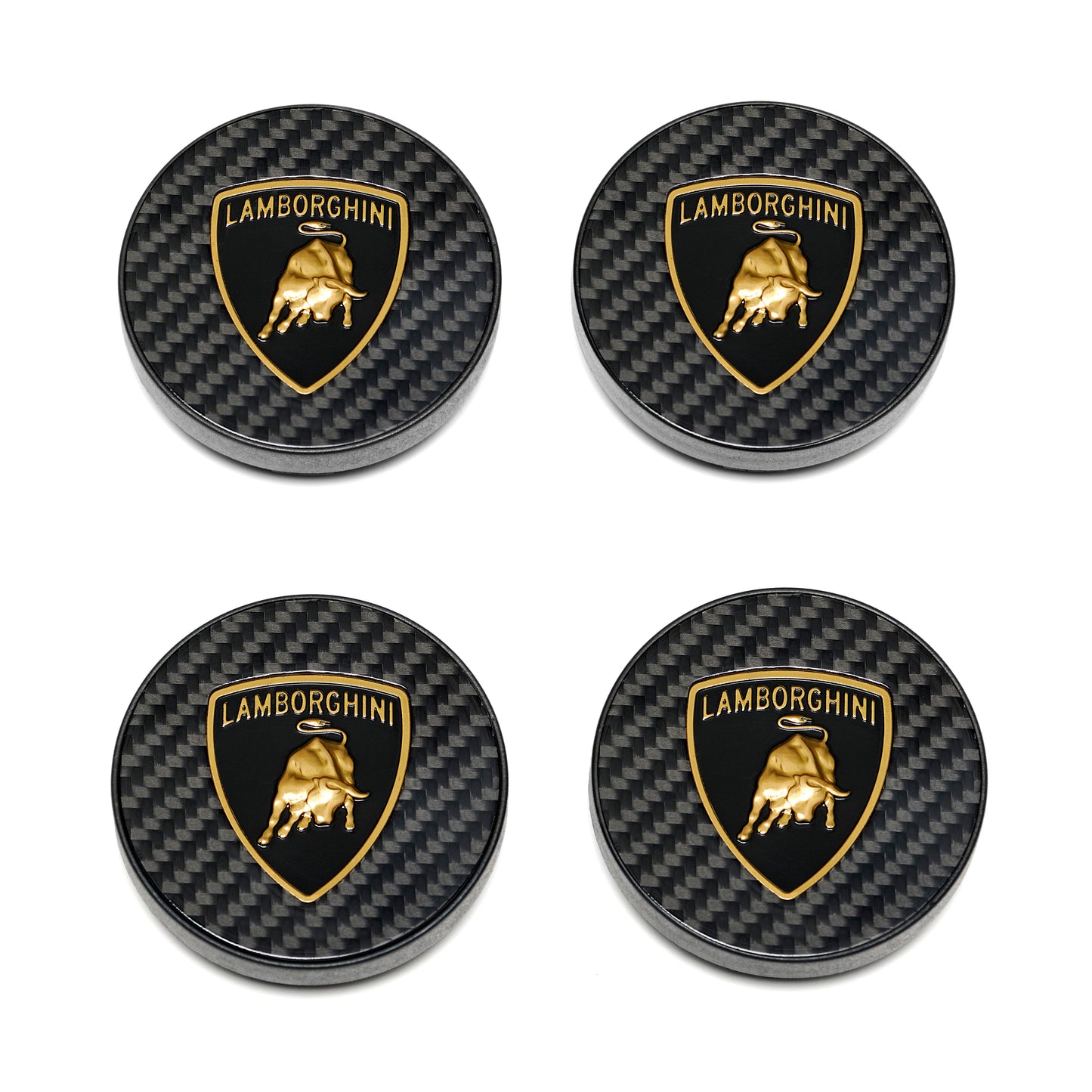 470698165A Lamborghini Carbon Fiber Center Caps Kit