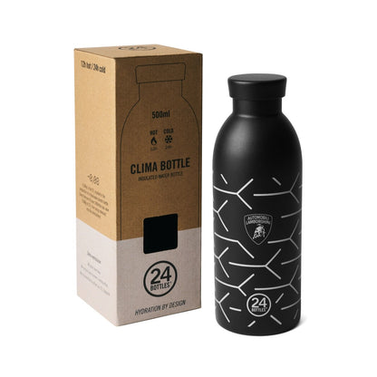 16605STB000000 Lamborghini Clima Water Bottle Black 24Bottles