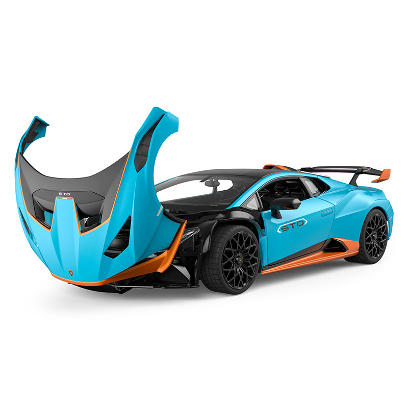 1:14 Scale RC Lamborghini Huracan STO Blue RC Large Racing Hypercar Supercar Radio Controlled Rastar Toy Car Kids Children
