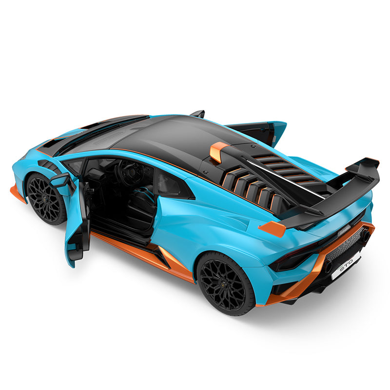 1:14 Scale RC Lamborghini Huracan STO Blue RC Large Racing Hypercar Supercar Radio Controlled Rastar Toy Car Kids Children