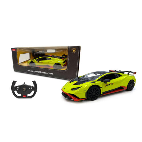 1:14 Scale RC Lamborghini Huracan STO Green RC Large Racing Hypercar Supercar Radio Controlled Rastar Toy Car Kids Children