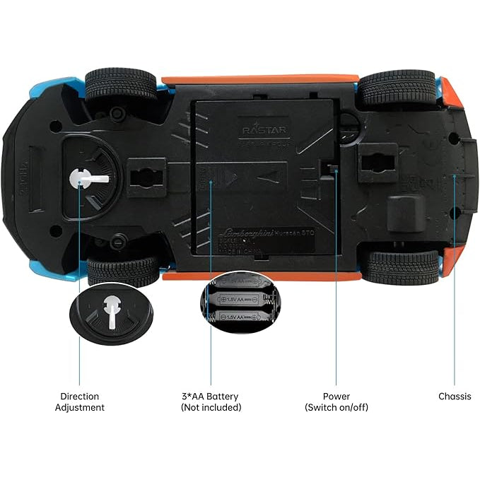 1:24 1/24 Scale RC Lamborghini Huracan STO Blu Radio Controlled Rastar Special Edition Racing Track Hypercar Supercar Toy Car Kids Children