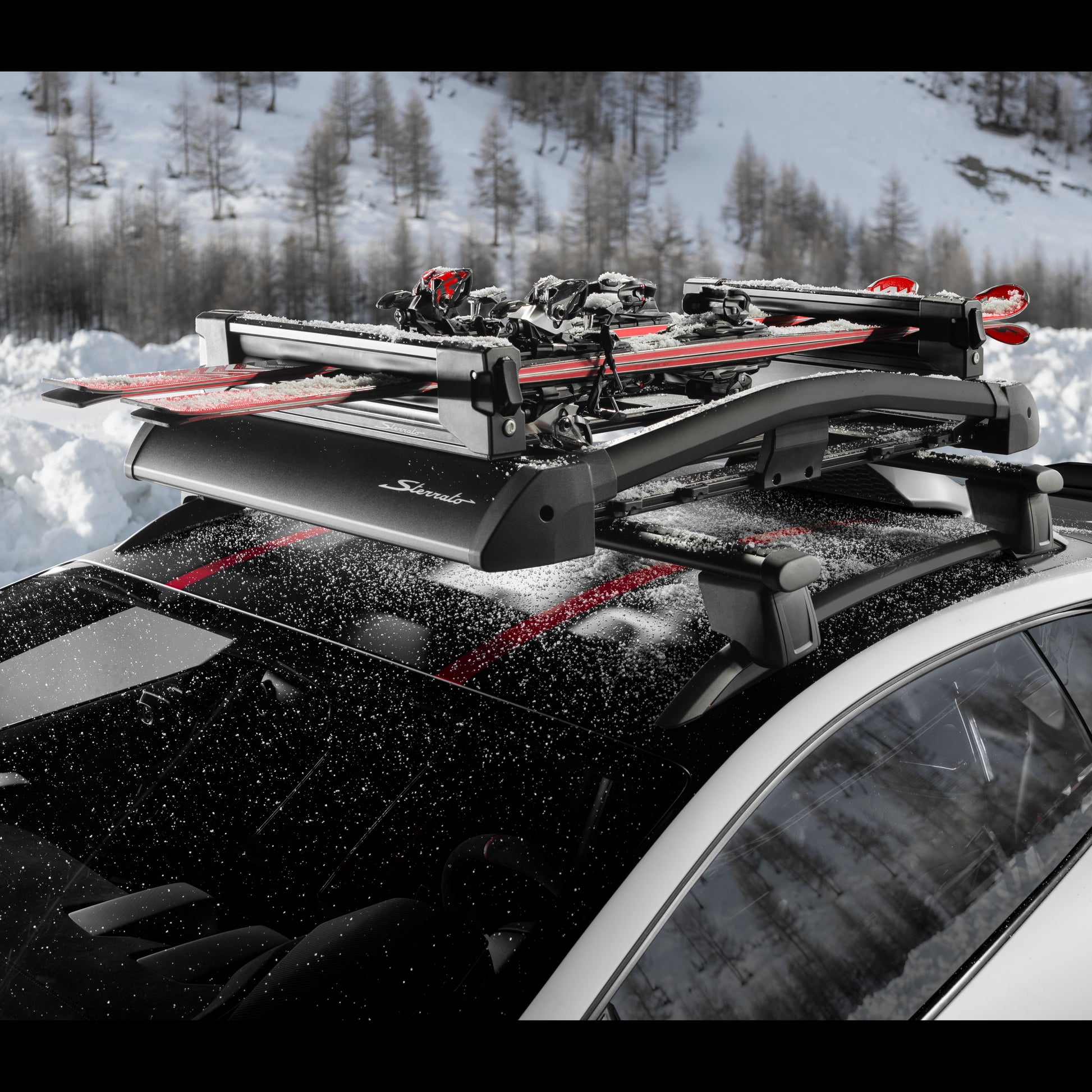 4T0071108 Lamborghini Huracan Sterrato Ski and Snow Snowboard Rack  Carrier Vacation Roof Basket Crossbars Cross Bars Rack Rails Box OE OEM Genuine Vehicle Car Accessory Accessories Travel Storage Exterior Exteriors Luxury Sportscar Supercars SUV