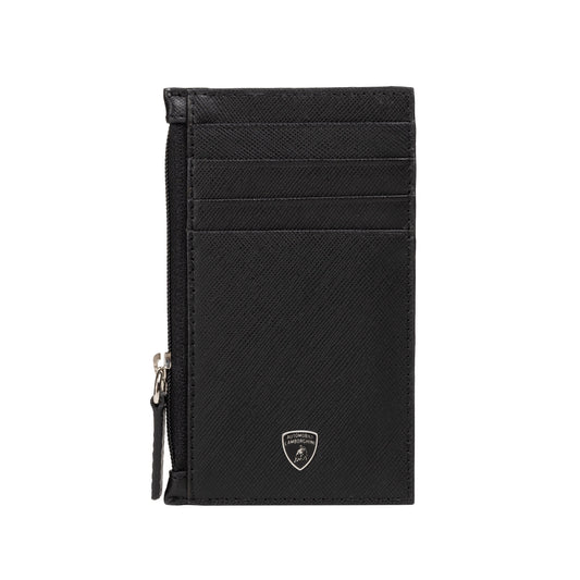 15849LLB000000 Lamborghini Leather Wallet Black Money Case Travel Card Holder Cardholder Clothing Apparel Lifestyle Merchandise Merch O'Gara Ogara Coach Beverly Hills Gift Gifts