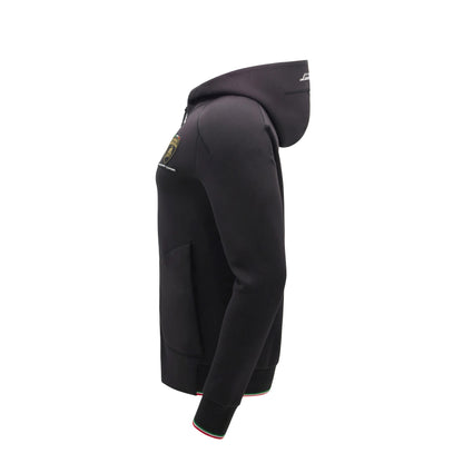 Lamborghini Squadra Corse 2026 Men Black Full Zip Hoodie Tricolor