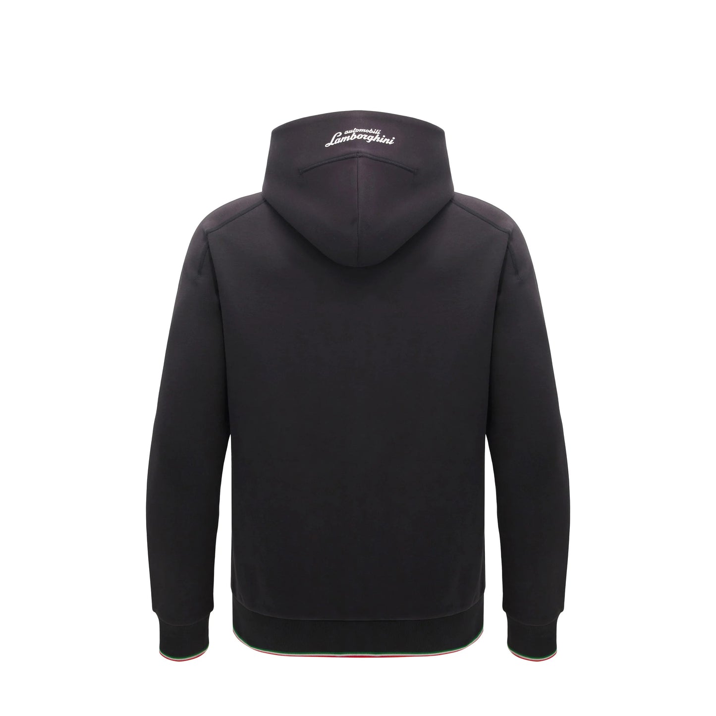Lamborghini Squadra Corse 2026 Men Black Full Zip Hoodie Tricolor