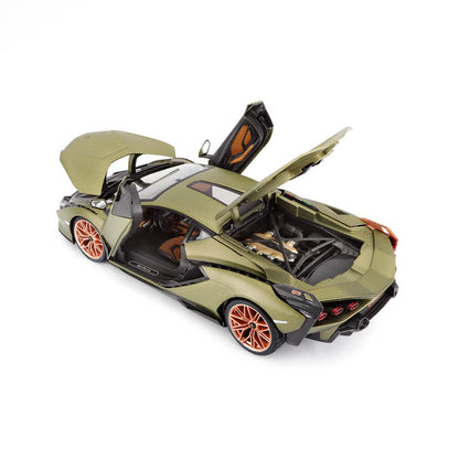 1:18 Lamborghini Sian Green Diecast by BBurago