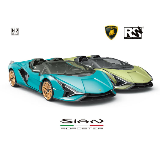 1:12 RC Lamborghini Sian Roadster Convertible Supercar Radio Controlled Toy Car Kids Children