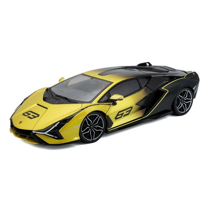 Lamborghini Sian Model car in packaging with Lamborghini logo on a white background