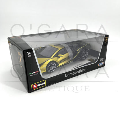 Lamborghini Sian Model car in packaging with Lamborghini logo on a white background