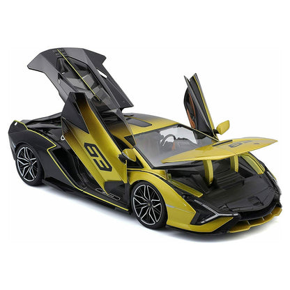 Lamborghini Sian Model car in packaging with Lamborghini logo on a white background