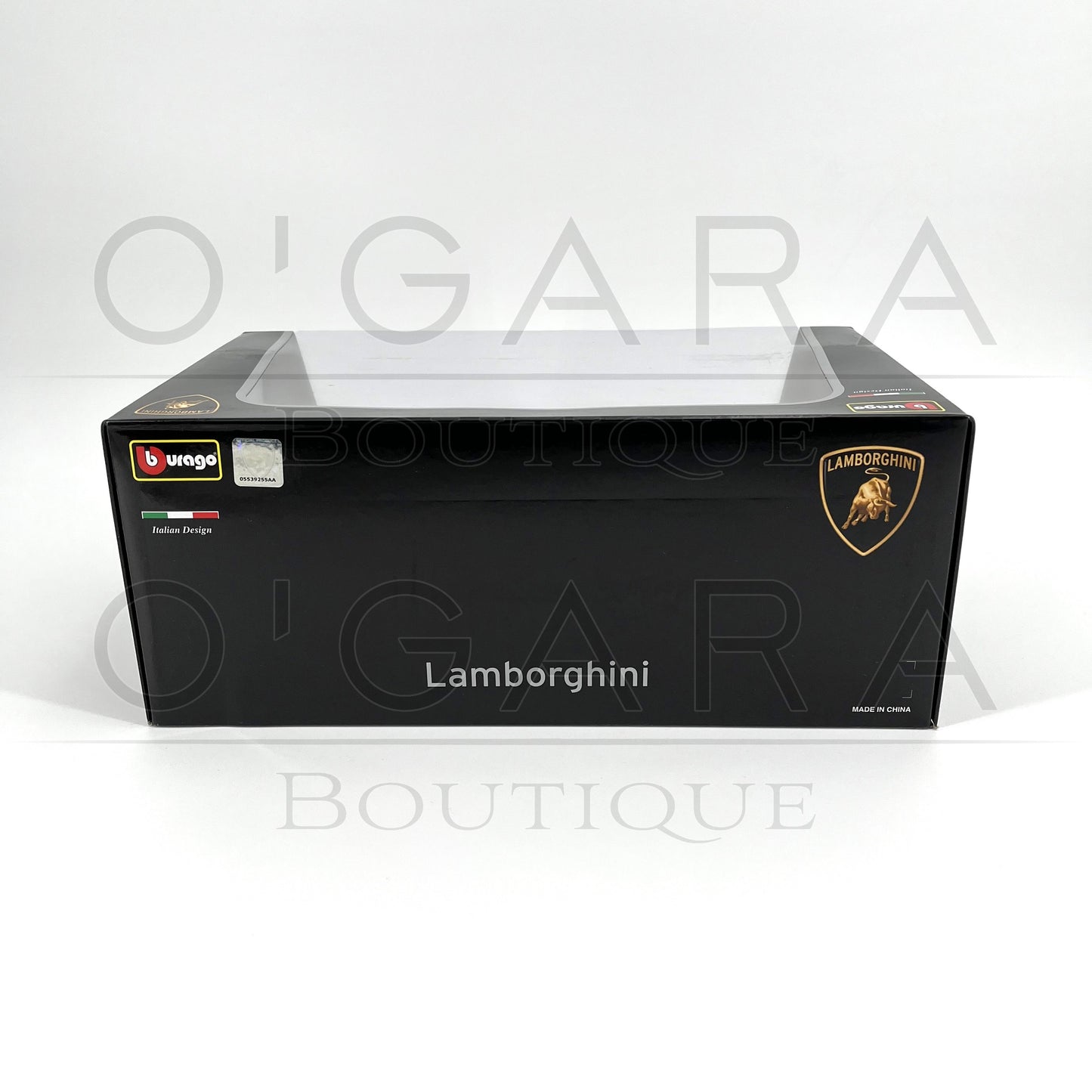 Lamborghini Sian Model car in packaging with Lamborghini logo on a white background