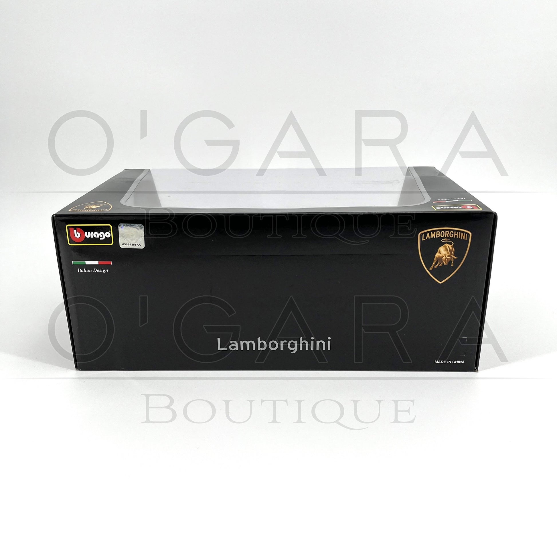Lamborghini Sian Model car in packaging with Lamborghini logo on a white background