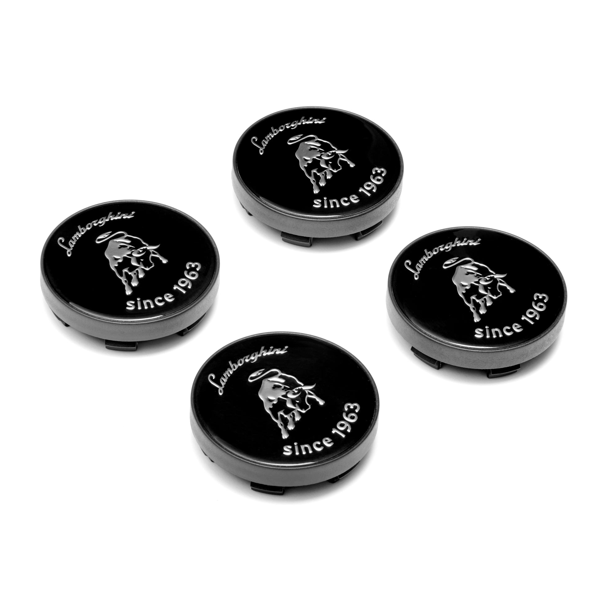 0R8340072 Lamborghini Since 1963 Historic Center Caps Kit Wheel Rim Badges