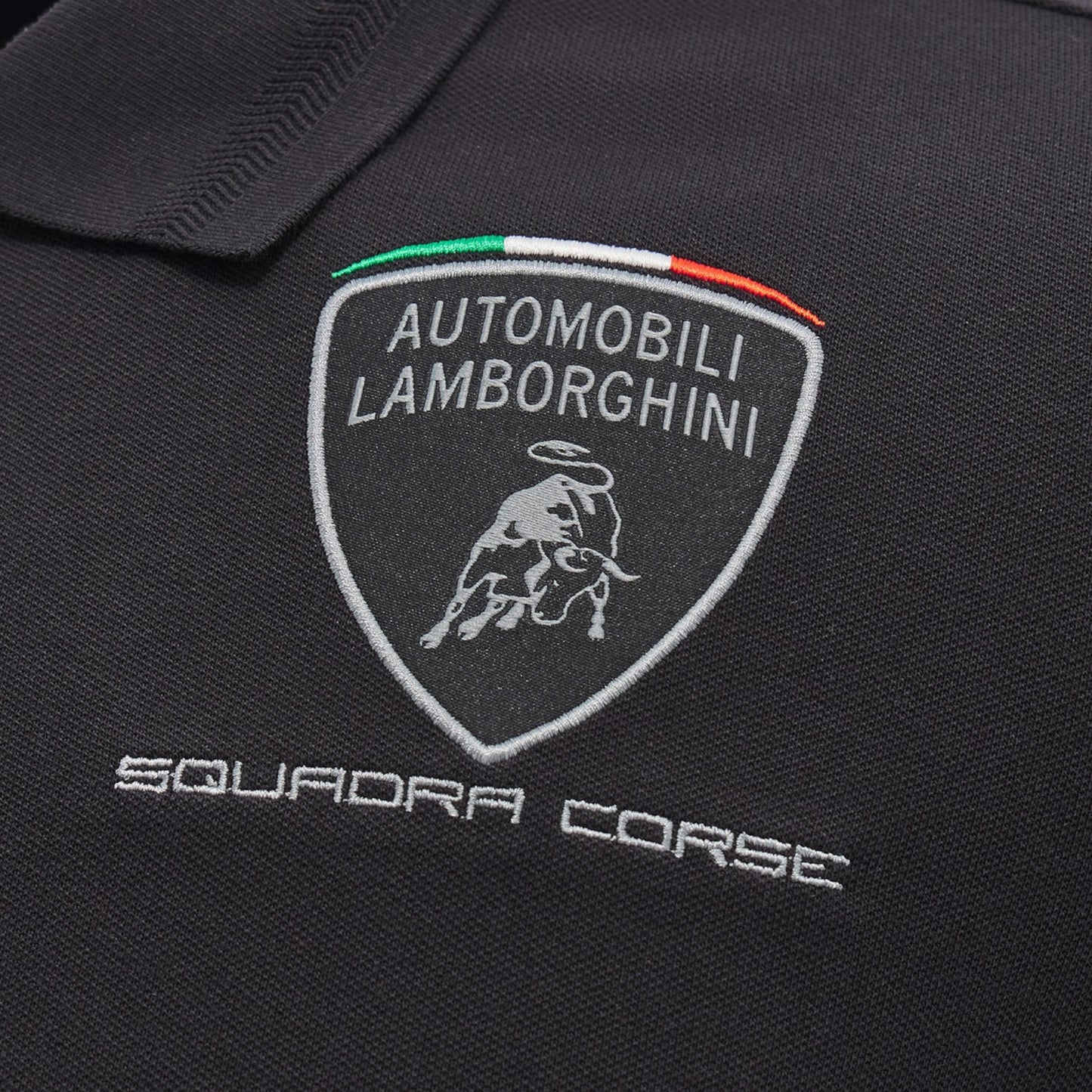 Lamborghini 2024 Squadra Corse Men Polo Black