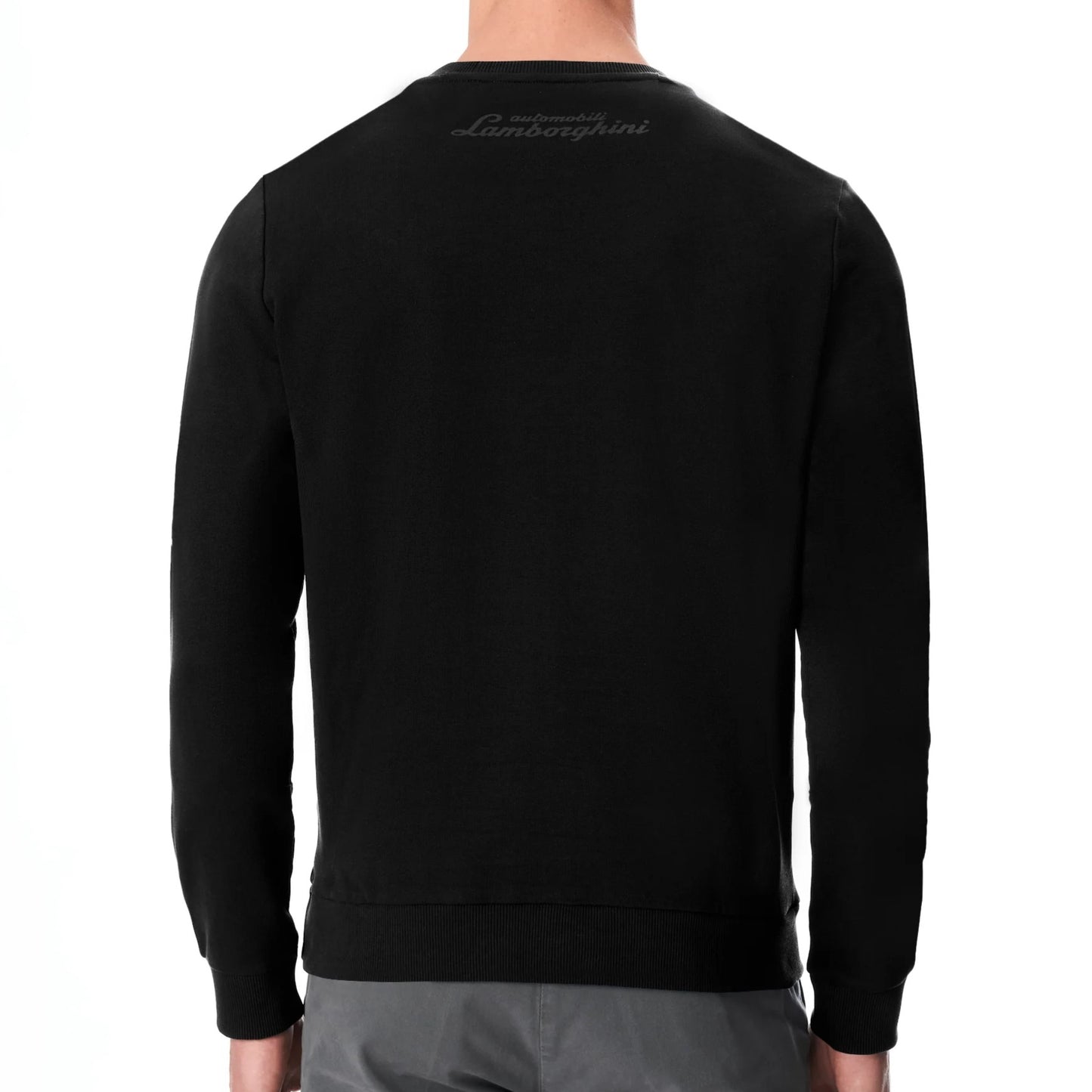 Lamborghini Sweatshirt BLACK with Embossed Shield Logo