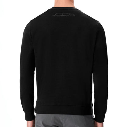 Lamborghini Sweatshirt BLACK with Embossed Shield Logo