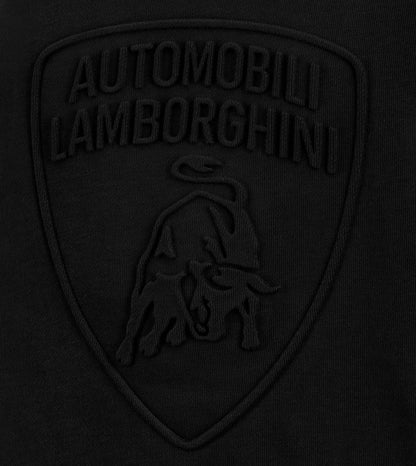 Lamborghini Sweatshirt BLACK with Embossed Shield Logo
