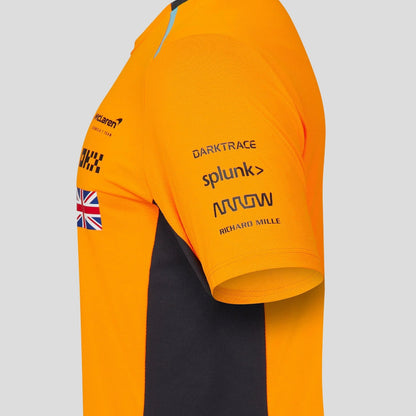 McLaren F1 Men's 2023 Lando Norris Team Set Up T-Shirt Papaya