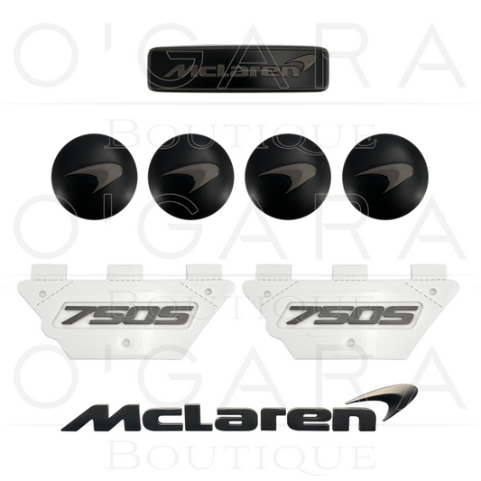 McLaren 750S FULL STEALTH Badging and Hub Caps Package